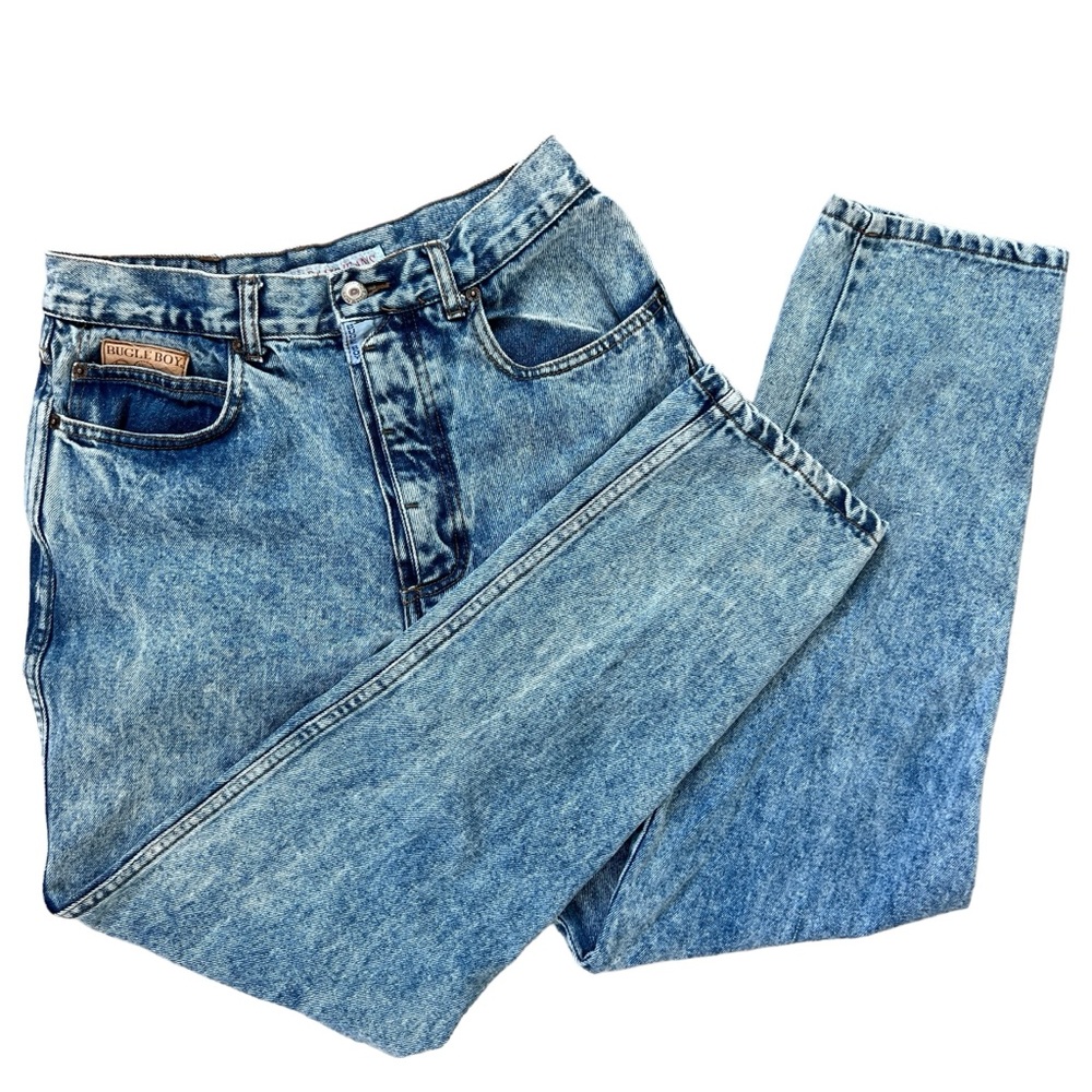 BUGLE BOY BASIC JEANS Acid Washed Tapered Leg Size M 31